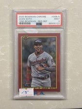 Juan Soto 2020 Bowman Chrome 1990 Red Refractor /5 PSA 9 #90BJS