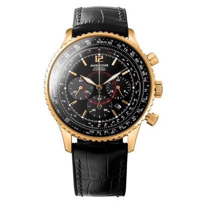 Angel Clover Watch NTS44PBK-BK Solar Stainlesssteal Men's