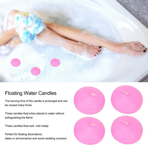 4Pcs Floating Water Candles Aromatherapy Wax Water Float Candles For Birthda NAU - Picture 5 of 22