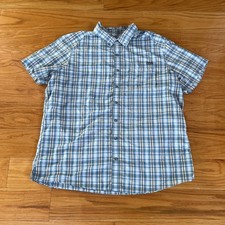 Eddie Bauer Men  s Short Sleeve Classic Fit Button Up Shirt Size Tall 2XL