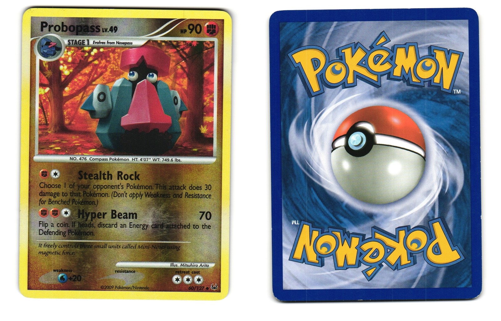 PROBOPASS 60/127 UNCOMMON PLATINUM POKEMON REVERSE HOLO LP 2009