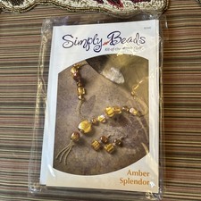 Simply Beads Beaded Jewelry Kit BD040 Amber Splendor Necklace Earrings