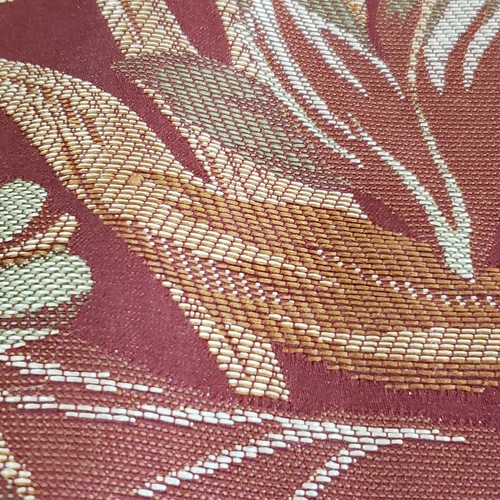 JCP Home Comforter Queen 92x96 Jacquard Red Gold Leaf Botanical Elegant Bedding - Picture 5 of 18
