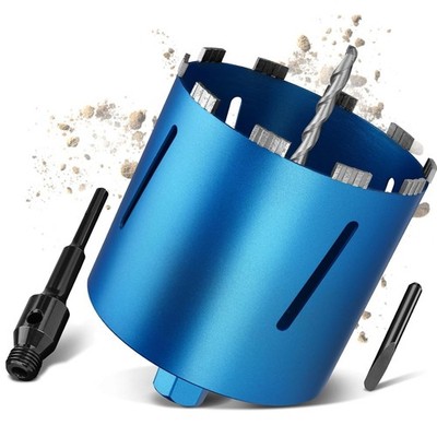 Diamantbohrkrone M22 Ø182mm SDS-Plus Adapter 110mm Beton Trocken Nass Dosenbo...