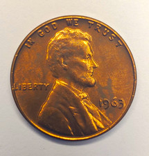 1963 P Lincoln Memorial Cent Penny With Doubling Free Shipping In Us