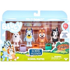 Bluey School Friends with 4 Dog Figures Jack, Pretzel,  Mackenzie Playset