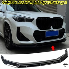 For 2023-2026 BMW X1 M Sport U11 M35i Gloss Black Double-Deck Front Lip Splitter
