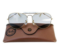 Vintage B L Ray Ban USA Aviator 58-14 Transition Super Changeable Grey Sunglasse