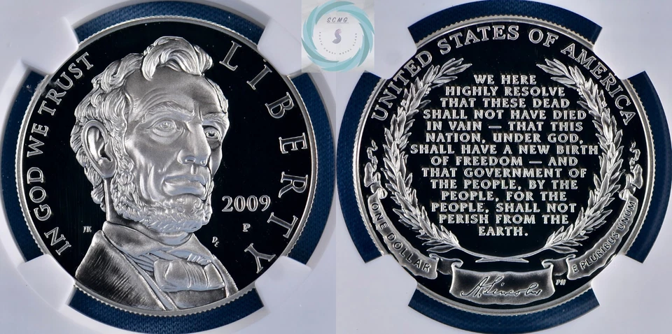 2009-P Abe Lincoln Commemorative Silver Dollar NGC PF 70 UC - Cert #3290744-006 - Image 4 of 4