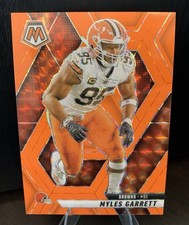 2025 Panini Mosaic Myles Garrett Orange Fluor...