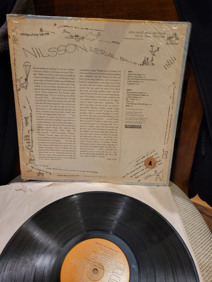 Harry Nilsson – Aerial Ballet LP 1968 RCA Victor LSP-3956 EX Vinyl VG Shrink - Image 4 of 4