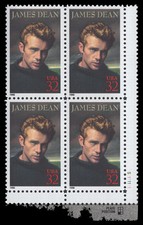 US Scott # 3082, James Dean, Plate Block of (4) 1996 32¢ Stamps, MNH