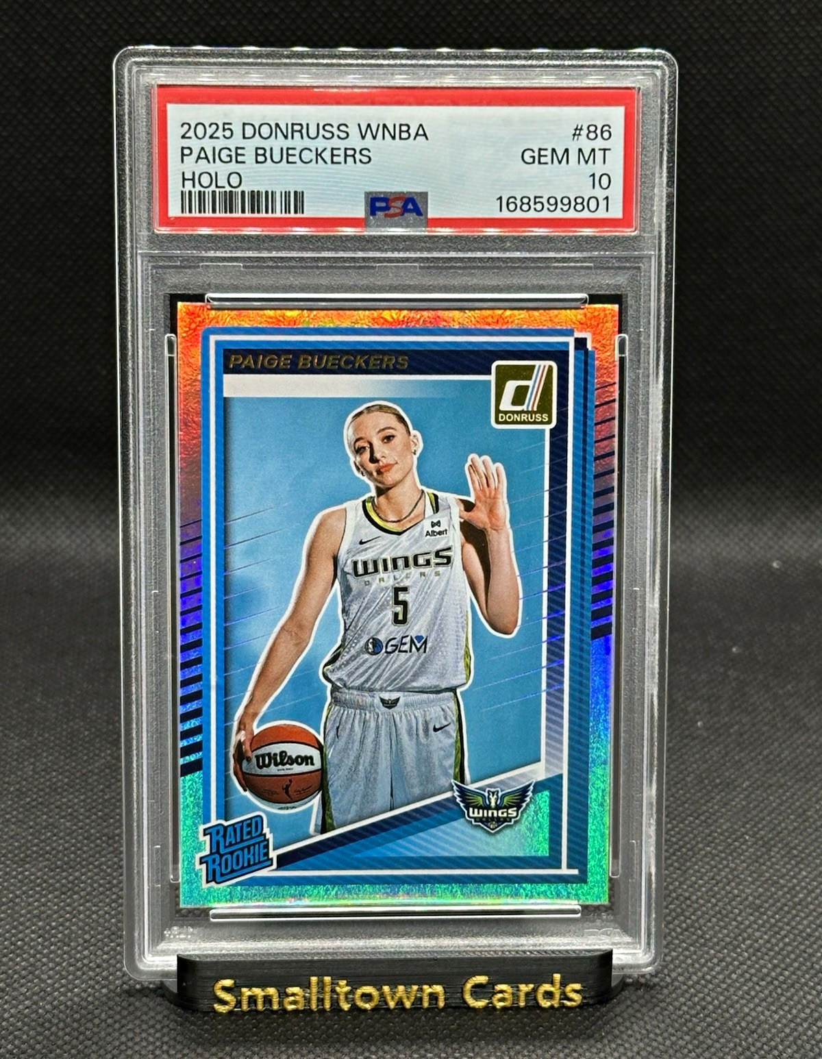 2025 Panini Donruss WNBA Rated Rookie Holo #86 Paige Bueckers PSA 10 view 1