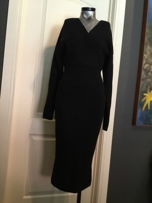 express ribbed sweater dress Ribbed Off The Shoulder Midi Sweater Dress