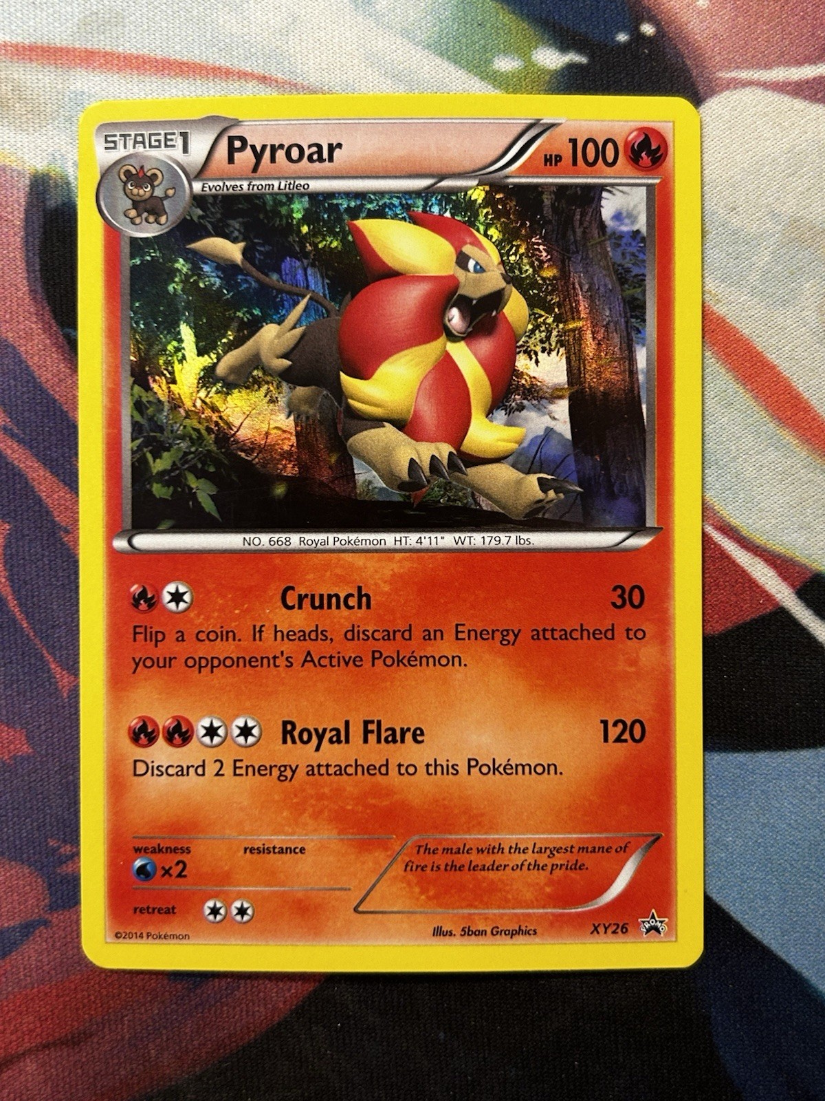 Pyroar XY26 Black Star Promo Holo Pokemon Card Light Play(LP)