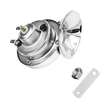 300DB Super Loud Car Horn 12V Waterproof Silver Electric Snail Air Horn