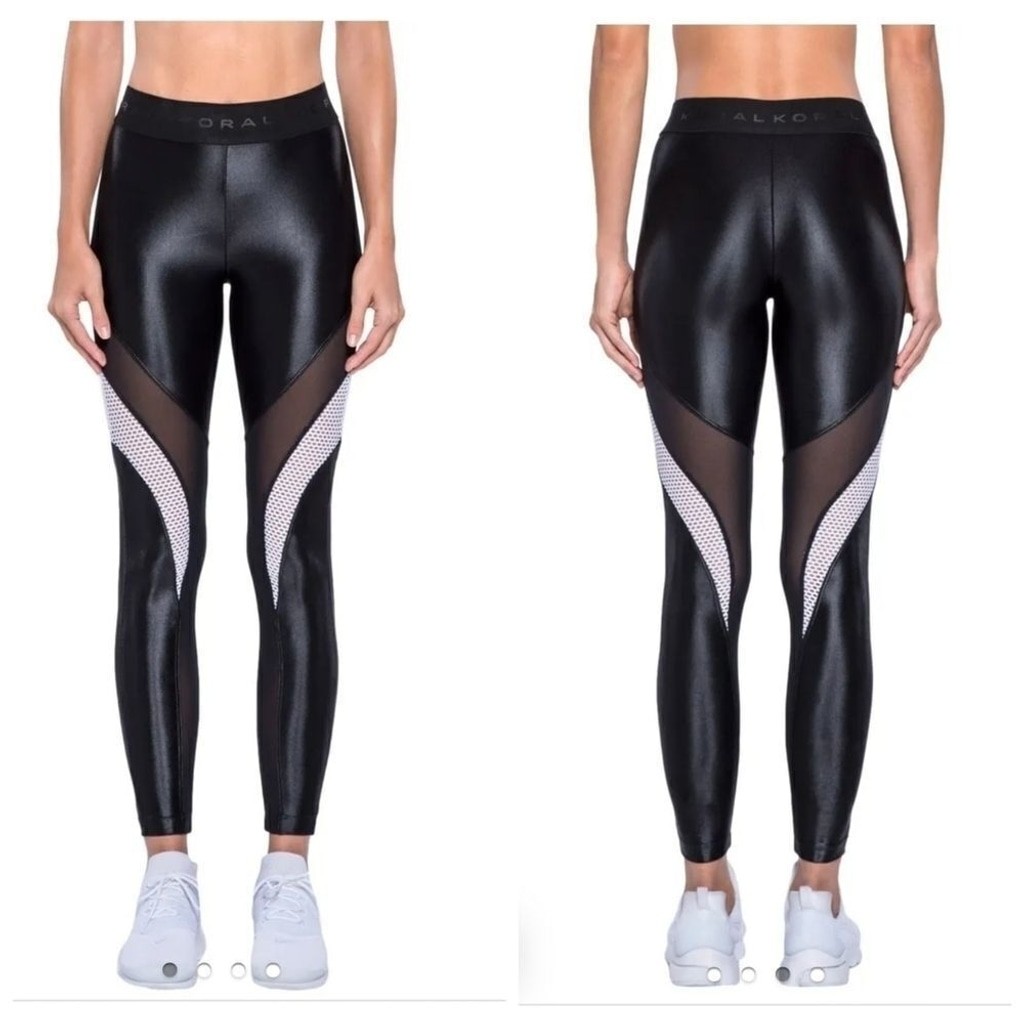 Koral Frame Mesh Panel High Waist Leggings Sz XS