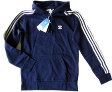 Adidas Originals Adicolor Mens size S Classics 3-Stripes Hoodie Night Sky H06677