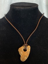 Natural Norfolk Coast Hag Stone Pendant/Talisman On 22” Leather Cord