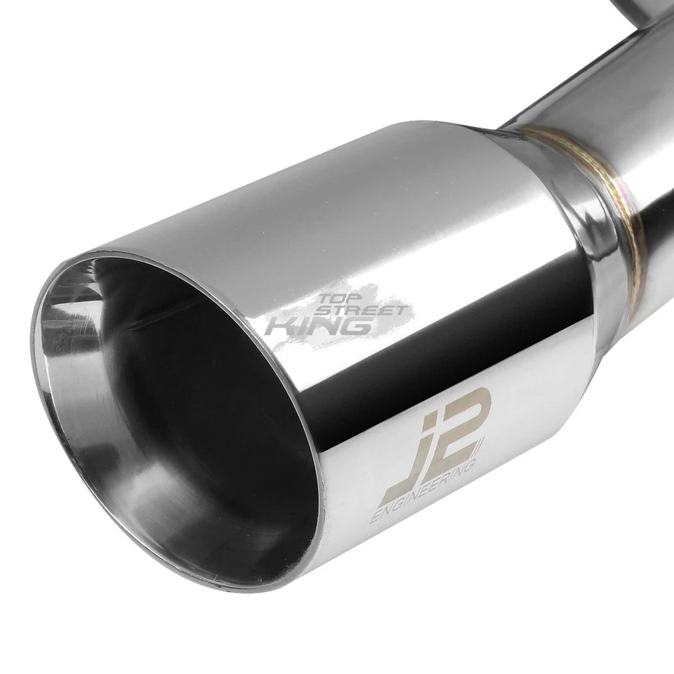 J2 ДЛЯ 93-97 TOYOTA COROLLA E100 3,5 «НАКЛОННЫЙ НАКОНЕЧНИК ИЗ НЕРЖАВЕЮЩЕЙ СТАЛИ ГОНКИ CATBACK ВЫХЛОП - Изображение 2 из 4