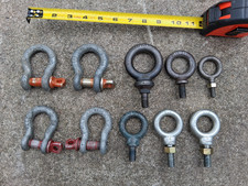 Vintage Shackle Eye Bolt lot 1/2 Shackle Chicago bolts 10 pieces Made in USA