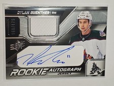Dylan Guenther - 2022-23 SPx Rookie Autograph Jersey Relic #DG 168/175 Auto card