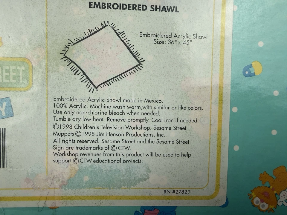 Mantón/manta vintage para bebé Big Bird Foto 4 de 4
