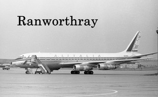 Original Aircraft Negative N109RD Douglas DC 8 Alitalia Italian c1960's #8172