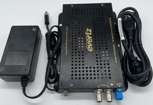 Evertz 2430GDAC GLink D to A Converter Fiber Coaxial DVI-I Digital & Analog w/PS - Picture 2 of 6