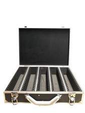 SunnyHouse Storage & Display Aluminum Frame Black Box Case Holds 100 PCGS NGC...