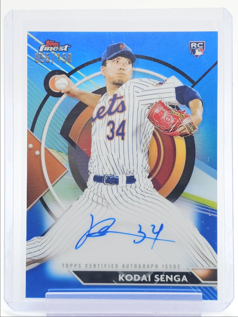 KODAI SENGA 2023 TOPPS FINEST ROOKIE BLUE REFRACTOR RC AUTO /150 Q3286