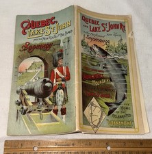 ANTIQUE 1905 QUEBEC LAKE ST JOHN RAILROAD RAILWAY SAGUENAY BROCHURE GUIDE CANADA