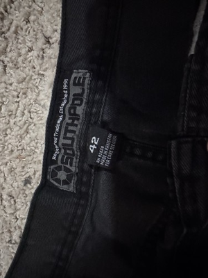 #ad #ad Black South Pole Jeans Size 42 30 Baggy Loose Fit Y2K $40.00