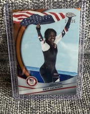 2026 Topps Chrome Olympics Erin Jackson /25 Orange #33 Speed skating 