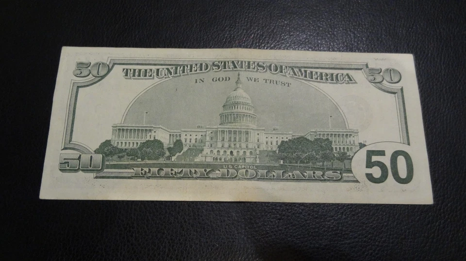 FEDERAL RESERVE NOTE 1996 $50 DOLLAR BILL IN GREAT CONDITION!!!!! - Image 3 of 3