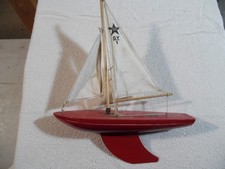 Vintage Star Yacht Holz Spielzeug Segelboot England
