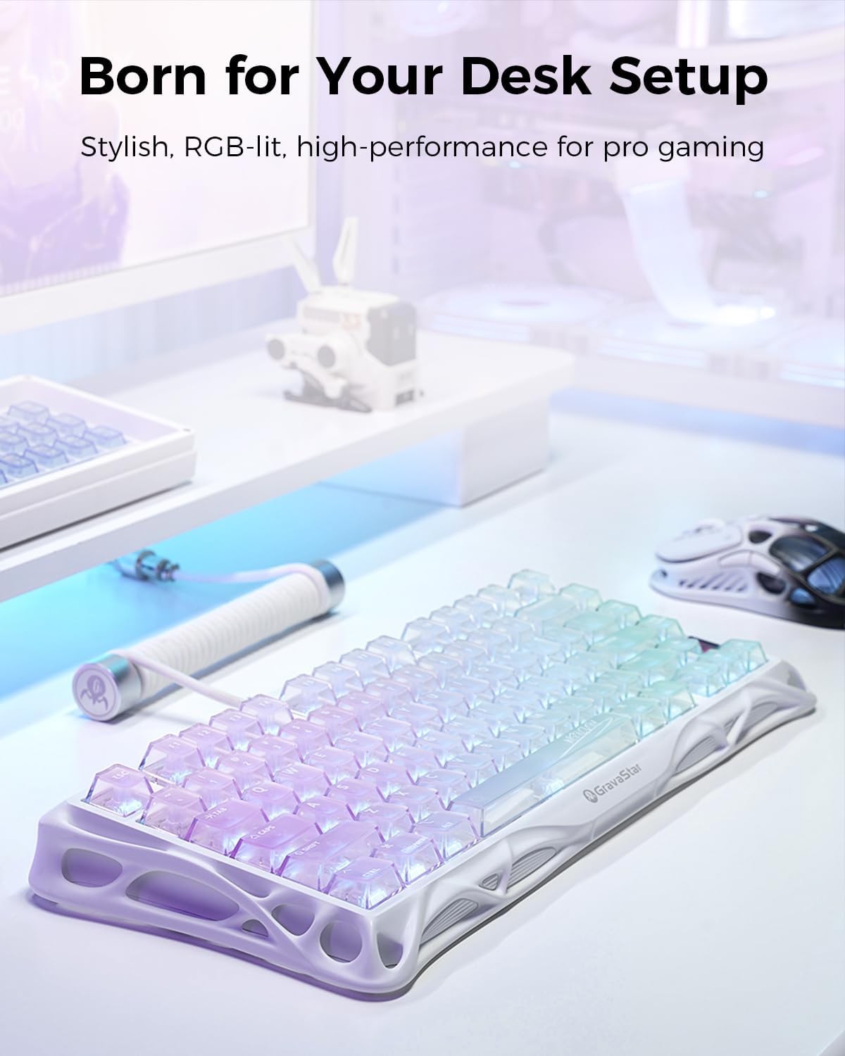 Mercury K1 Lite 75% Gaming Keyboard 2.4GHz/BT/Wired Tri-Mode