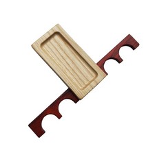 Weighted Portable Cue Stick Holder - Solid Wood Rack for 4 Cues