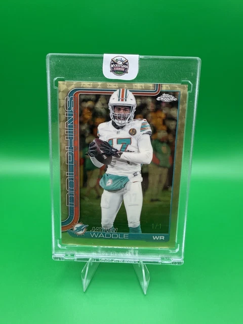 2025 Topps Chrome Jaylen Waddle Superfractor #186 1/1 One of One Dolphins