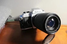 NIKON FG 35mm SLR Film Camera w/ Tokina Zoom Lens - Tested and Clean!