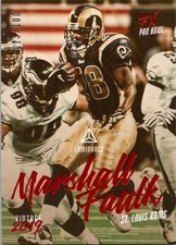 2019 Panini Luminance Vintage Performers Orange /100 Marshall Faulk #VP-5 HOF