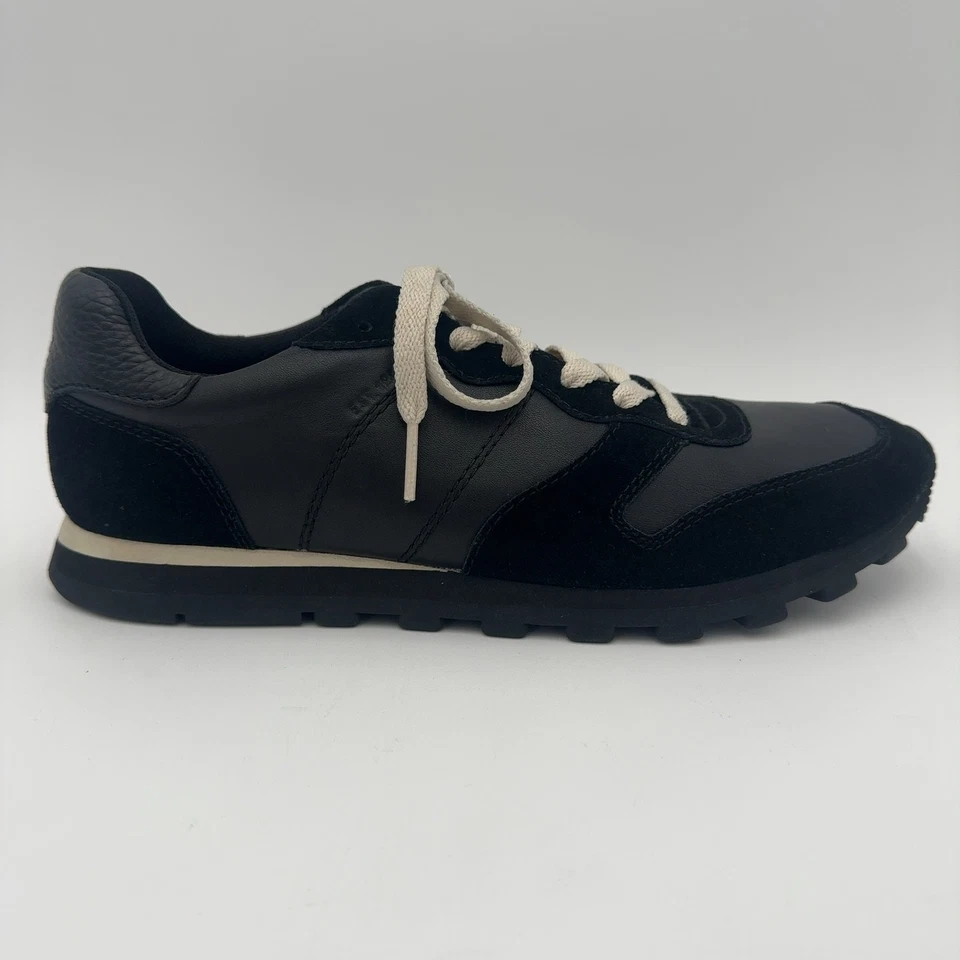 Corredor Coach para mujer C118 de cuero cómodo con cordones, negro/negro, talla 8,5 B Foto 2 de 4