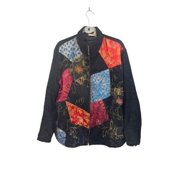 White Stag XL Patchwork Jacket Chenille Jacquard … - image 1