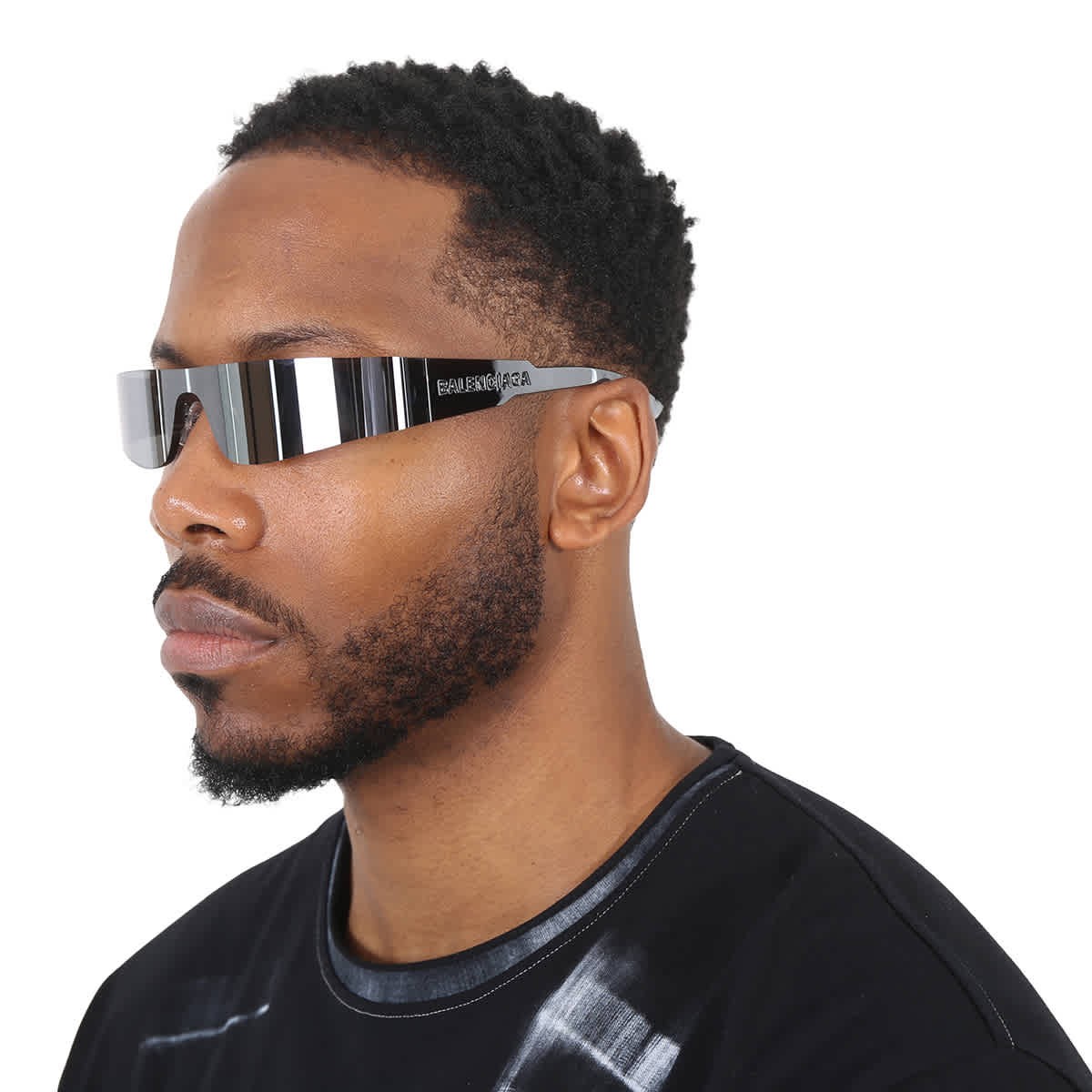 Balenciaga mono rectangle Black Sunglasses Balenciaga Mono Rectangle Sunglasses Comes with... | Depop main image 3