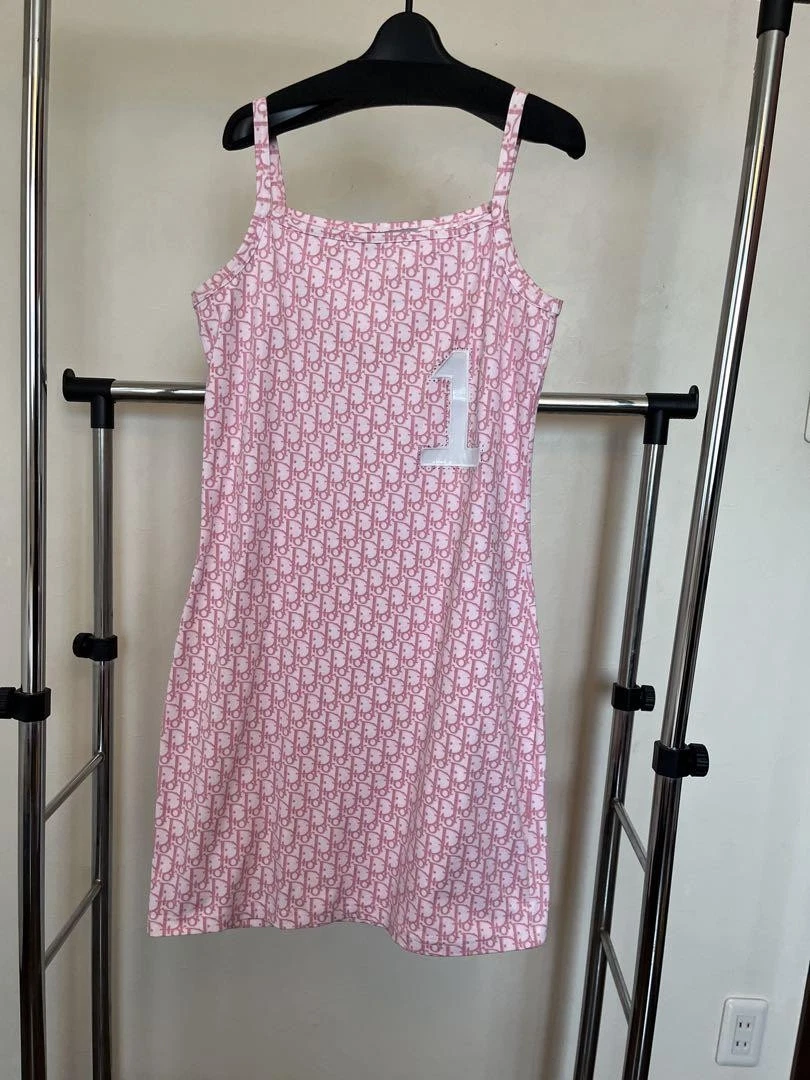 Abito Christian Dior Trotter n.1 smanicato rosa tutte le stagioni casual