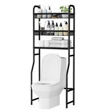 3 Tier Over The Storage Shelf, Black Bathroom Over The Storage Rack, Space Sa...