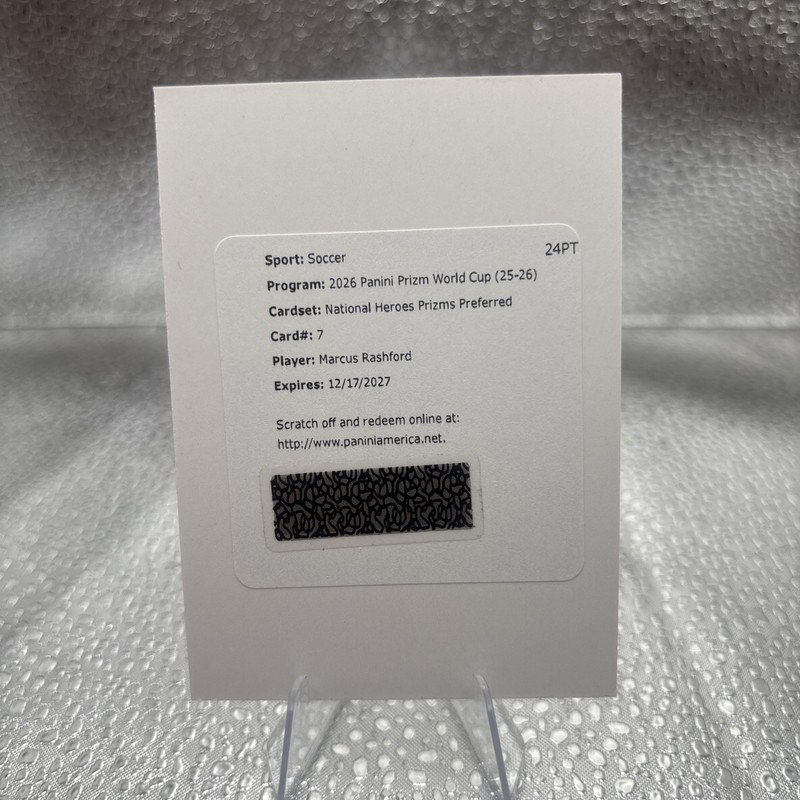 2026 Panini Prizm World Cup Marcus Rashford National Heroes Preferrd Auto NH-MR
