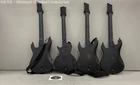 Lot Of 4 Nintendo Guitar Hero Guitar Controllers w. Wii Game Disc