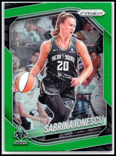 2025 Panini Prizm WNBA #19 Sabrina Ionescu Green Prizms New York Liberty