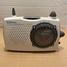Emerson RP6248 White Instant Weather Portable AM/FM TV Band Radio Tested Works